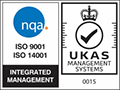 NQA ISO 9001 and ISO 14001 Integrated Logo - UKAS